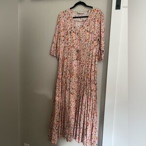 Petal & Pup Multicolor Floral Long Sleeve Dress